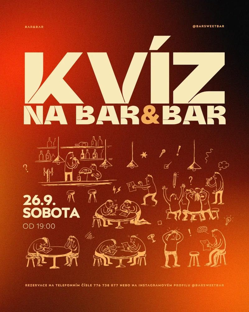 Pozvánka na kvíz na BAR&BAR