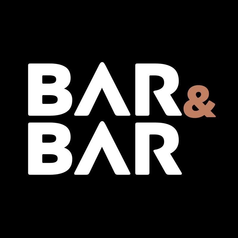 Logo BAR&BAR na černé
