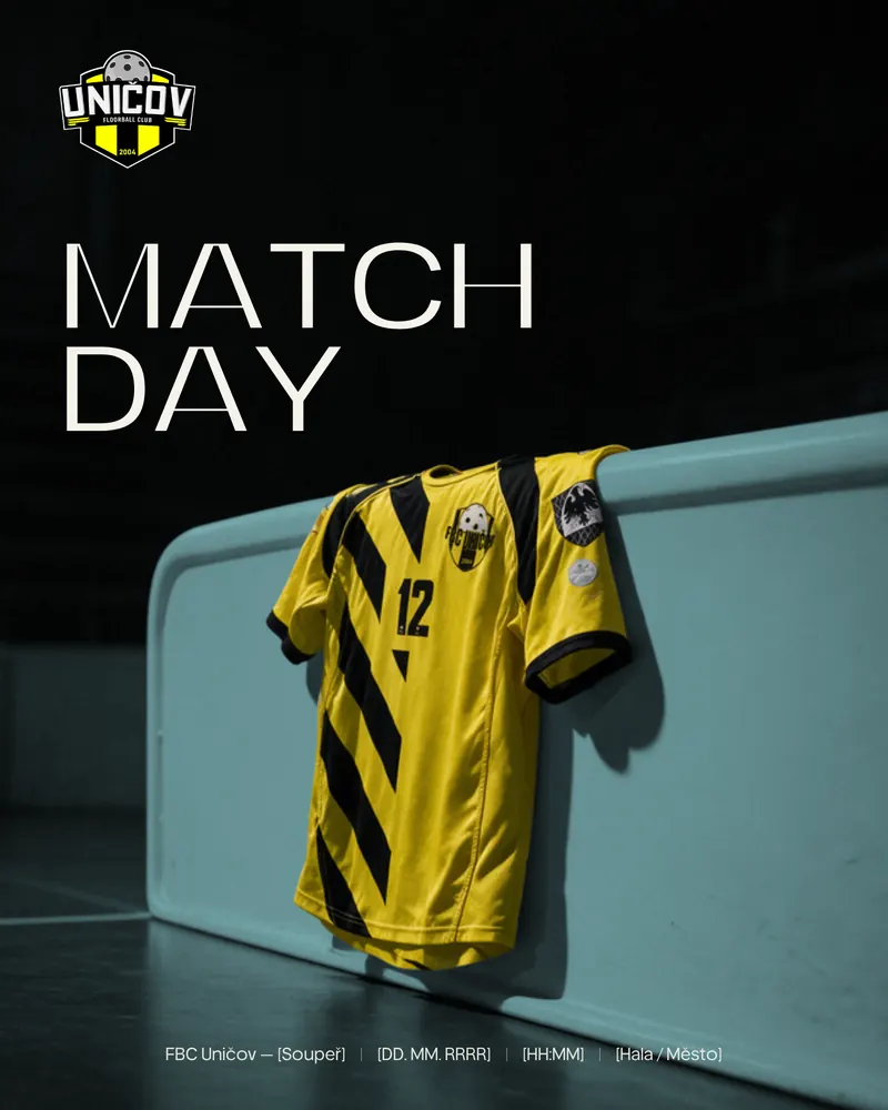 Matchday grafika, dres přehozený přes mantinel