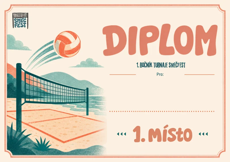 Diplom SmečFest za 1. místo