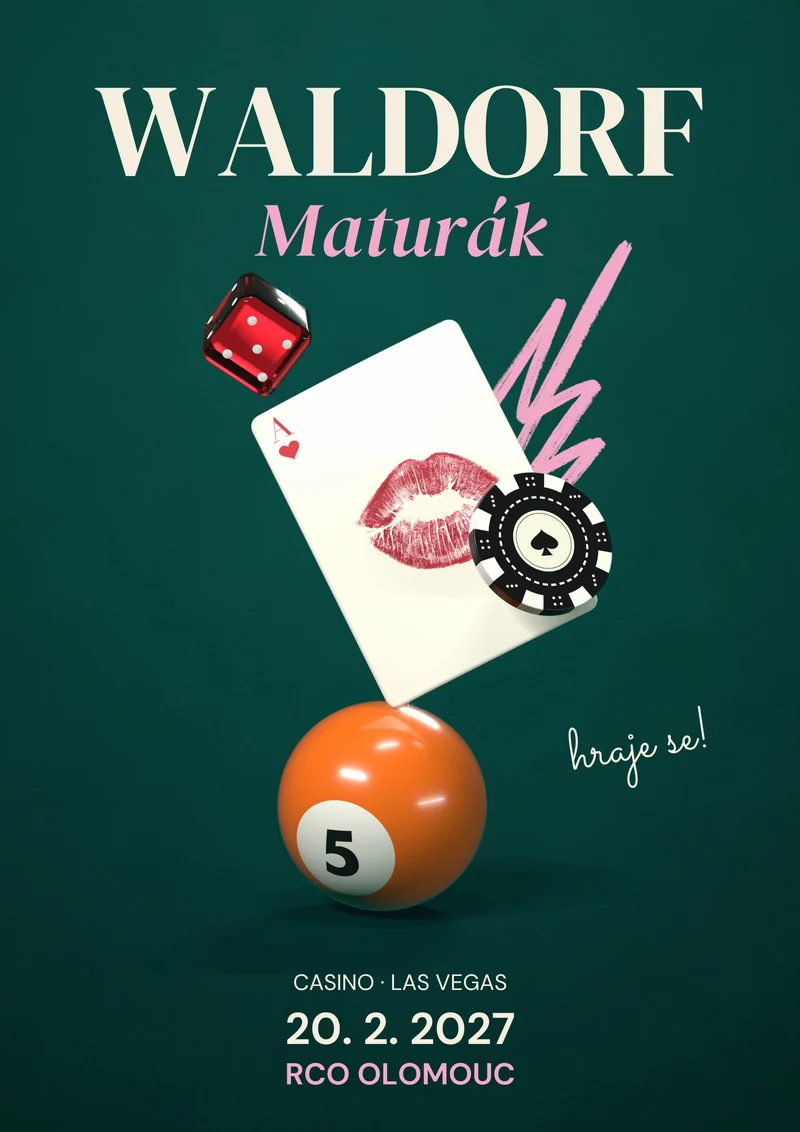 Smaragdová varianta s kostkou a koulí, plakát A4